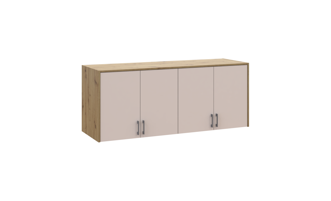 Oberschrank Doros Rondi Artisan Eiche / Kaschmir 4 Türen 160x52x65 (41516185)