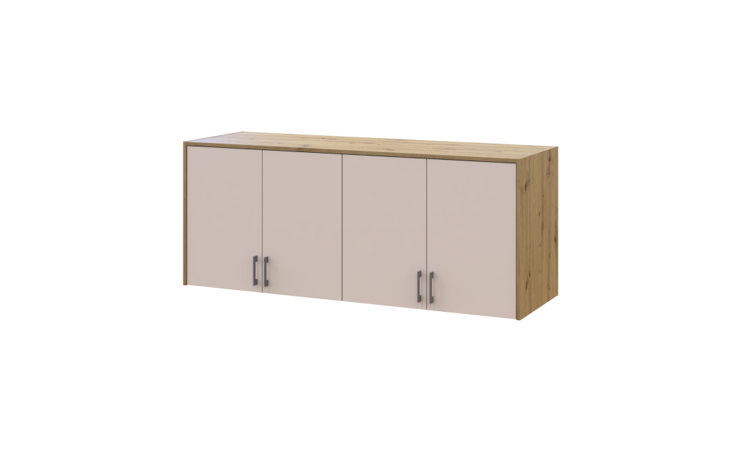 Oberschrank Doros Rondi Artisan Eiche / Kaschmir 4 Türen 160x52x65 (41516185)