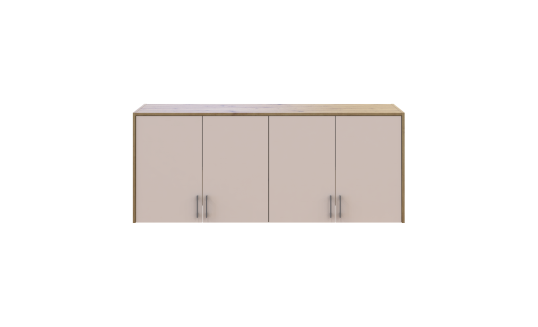 Oberschrank Doros Rondi Artisan Eiche / Kaschmir 4 Türen 160x52x65 (41516185)