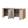 Oberschrank Doros Rondi Artisan Eiche / Kaschmir 4 Türen 160x52x65 (41516185)