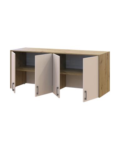 Oberschrank Doros Rondi Artisan Eiche / Kaschmir 4 Türen 160x52x65 (41516185)