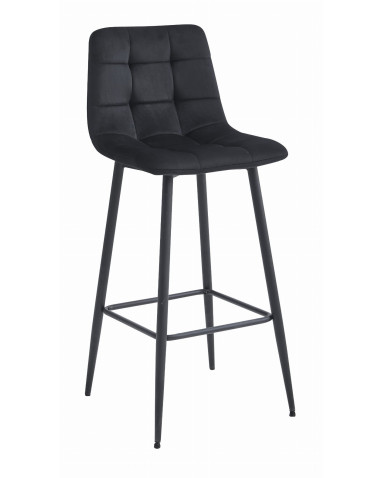 Barhocker ARCETO Samt Schwarz/Schwarz (10038501)