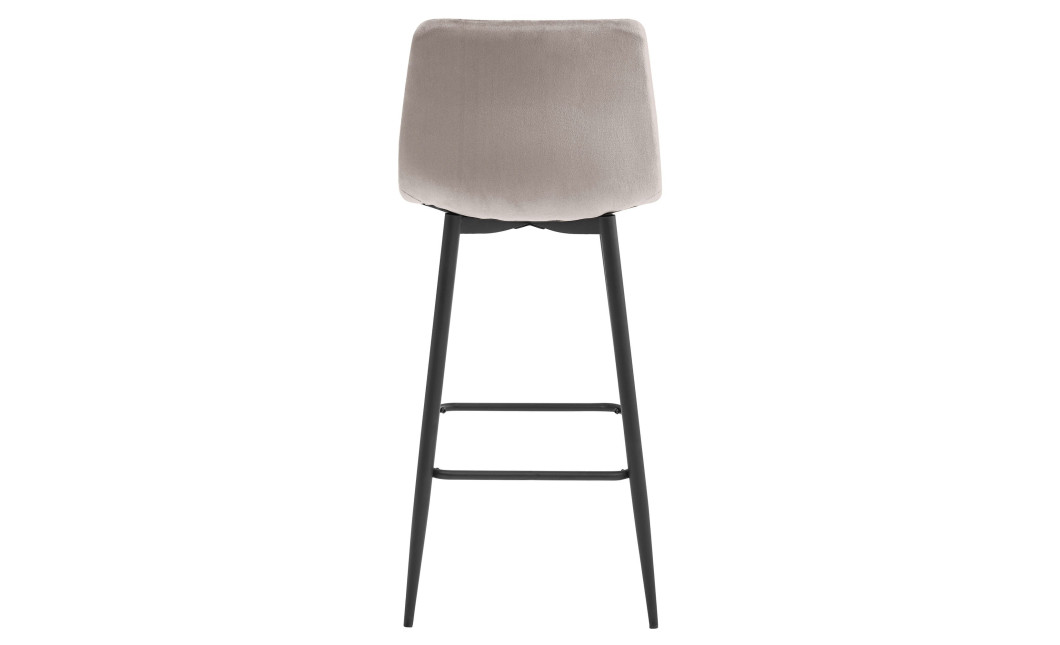 Barhocker ARCETO Samt Dunkelbeige/Schwarz (10039551)