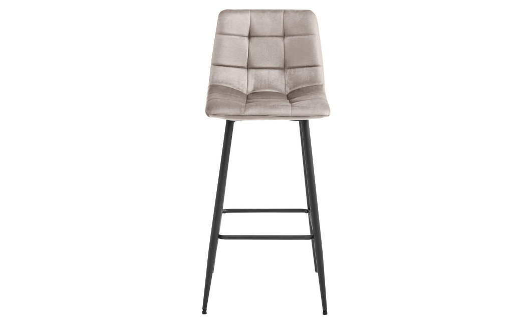 Barhocker ARCETO Samt Dunkelbeige/Schwarz (10039551)