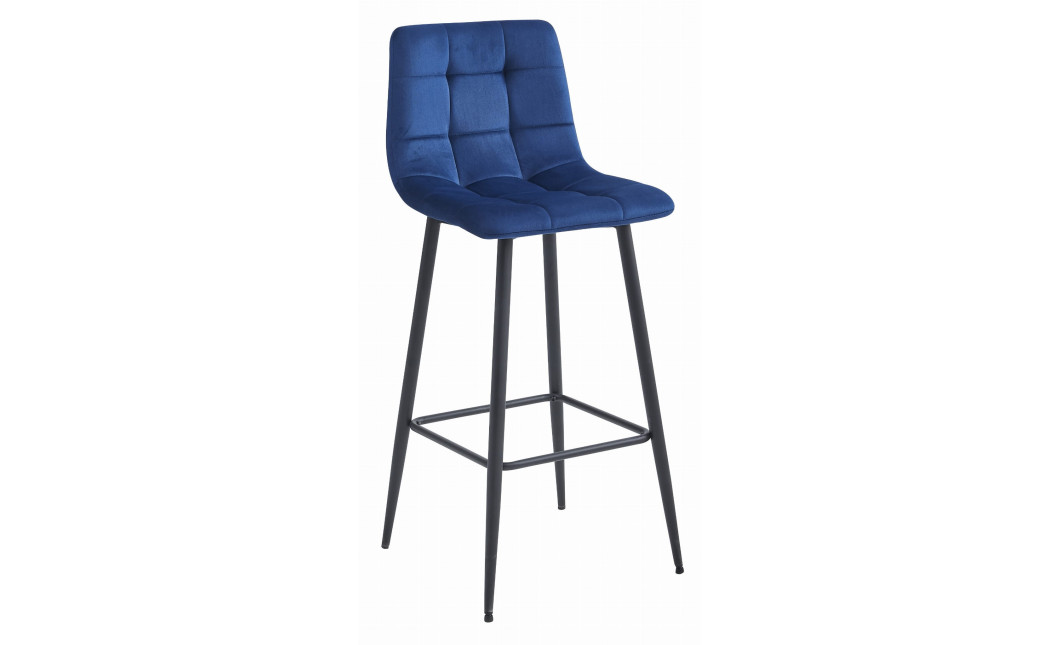 Barhocker ARCETO Samt Dunkelblau/Schwarz (10038531)