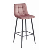 Barhocker ARCETO Samt Dunkelrosa/Schwarz (10038551)