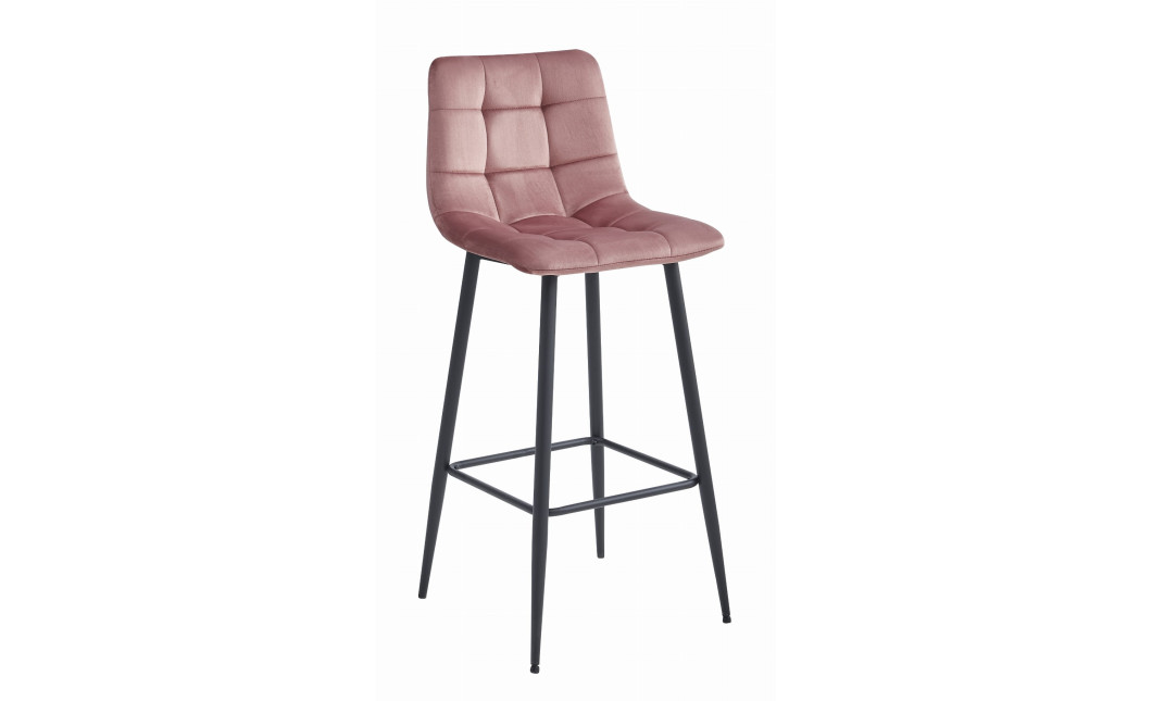 Barhocker ARCETO Samt Dunkelrosa/Schwarz (10038551)