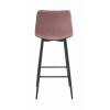 Barhocker ARCETO Samt Dunkelrosa/Schwarz (10038551)