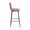 Barhocker ARCETO Samt Dunkelrosa/Schwarz (10038551)