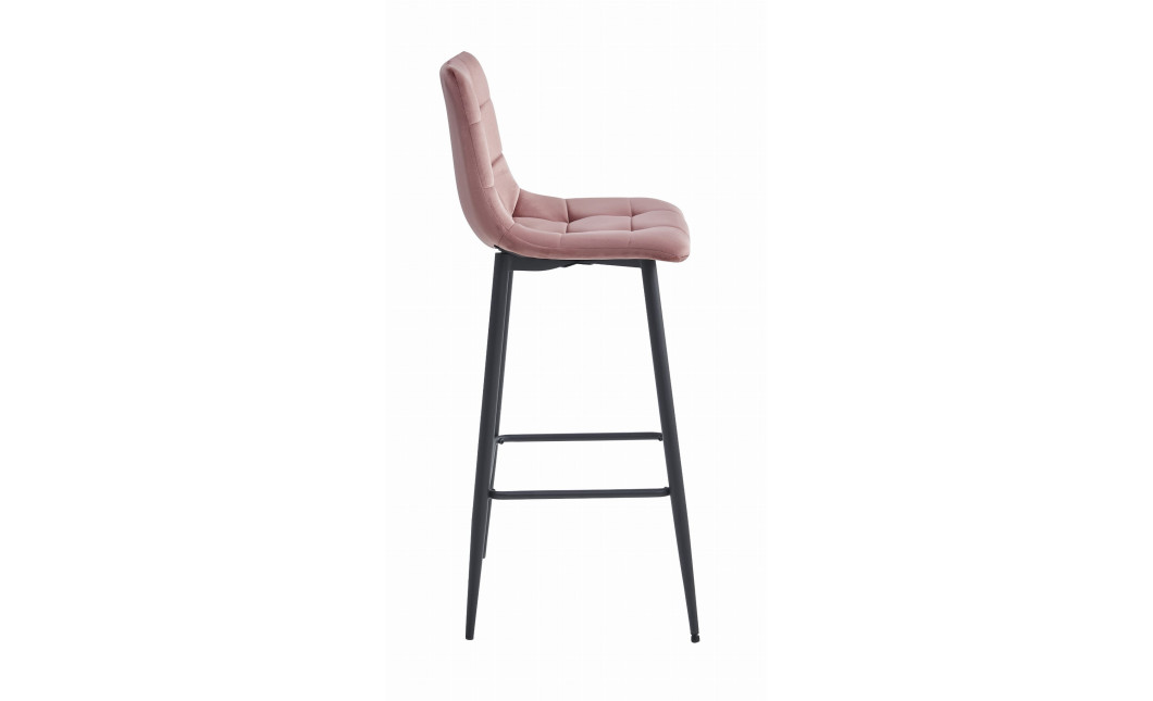 Barhocker ARCETO Samt Dunkelrosa/Schwarz (10038551)