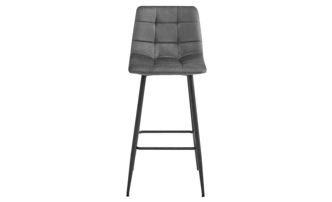 Barhocker ARCETO Samt Dunkelgrau/Schwarz (10038511)