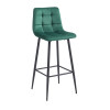 Barhocker ARCETO Samt Dunkelgrün/Schwarz (10038541)