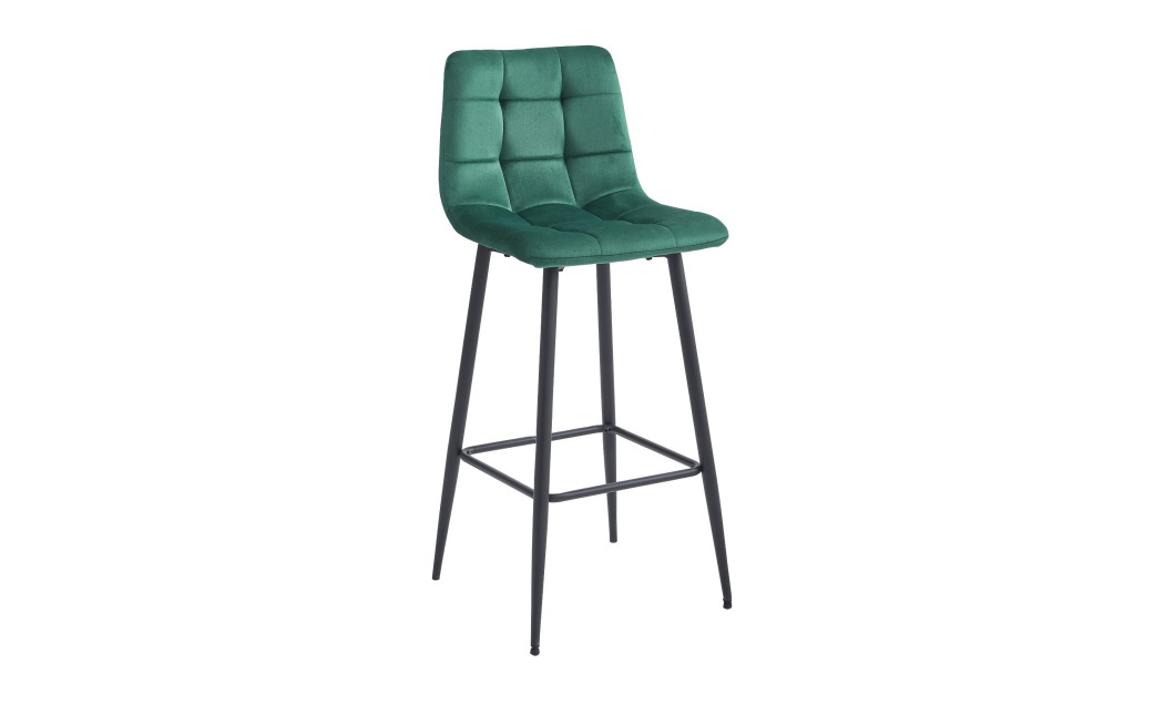 Barhocker ARCETO Samt Dunkelgrün/Schwarz (10038541)