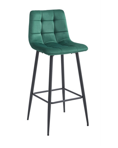 Barhocker ARCETO Samt Dunkelgrün/Schwarz (10038541)