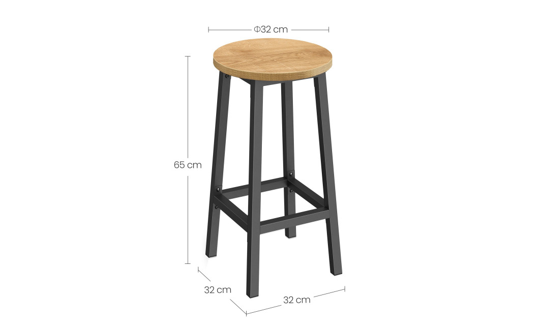 Barhocker Eiche/Schwarz (10029011)