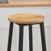 Barhocker Eiche/Schwarz (10029011)