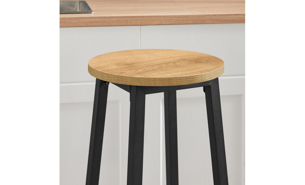 Barhocker Eiche/Schwarz (10029011)