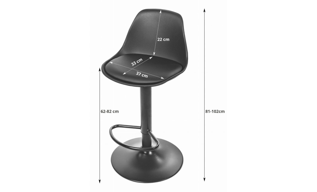 Barhocker HOGA Schwarz/Schwarz (10037731)