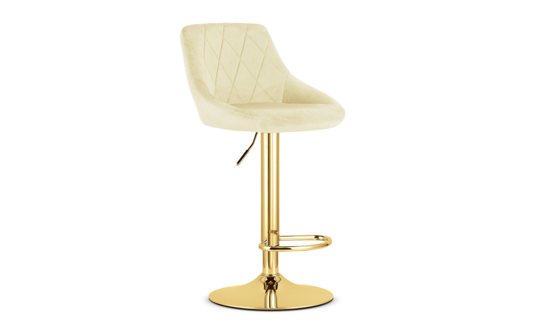 Barhocker KAST Samt Beige/Gold (10039761)