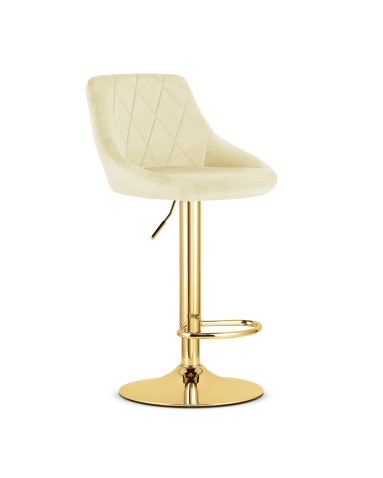 Barhocker KAST Samt Beige/Gold (10039761)