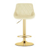 Barhocker KAST Samt Beige/Gold (10039761)