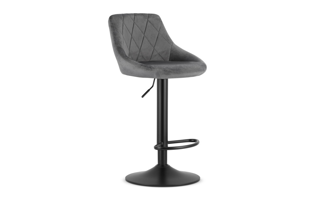 Barhocker KAST Samt Grau/Schwarz (10034361)