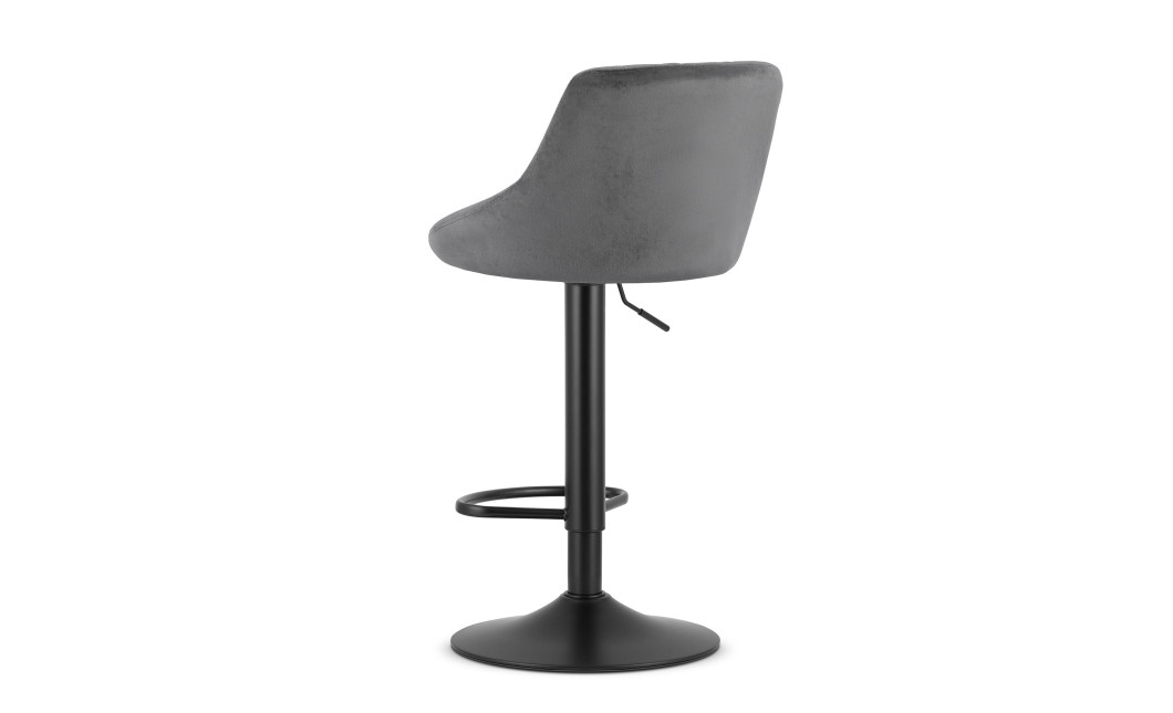 Barhocker KAST Samt Grau/Schwarz (10034361)