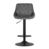 Barhocker KAST Samt Grau/Schwarz (10034361)
