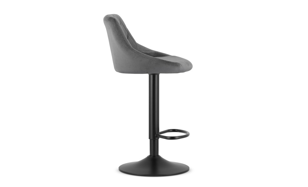 Barhocker KAST Samt Grau/Schwarz (10034361)