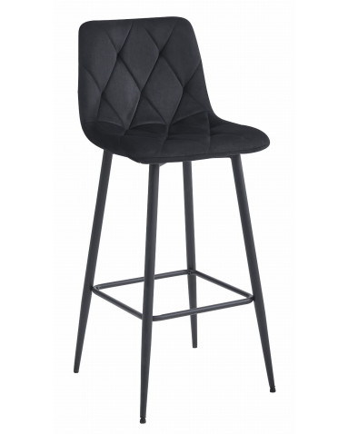 Barhocker NADO Samt Schwarz/Schwarz (10038441)