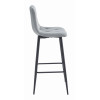 Barhocker NADO Samt Silbergrau/Schwarz (10038461)