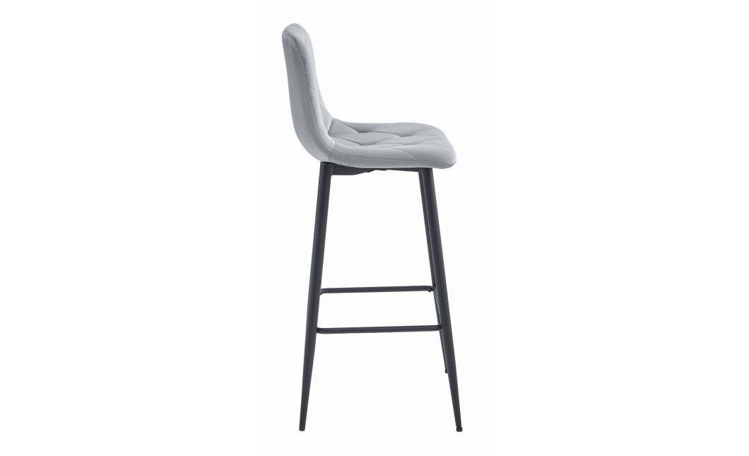 Barhocker NADO Samt Silbergrau/Schwarz (10038461)