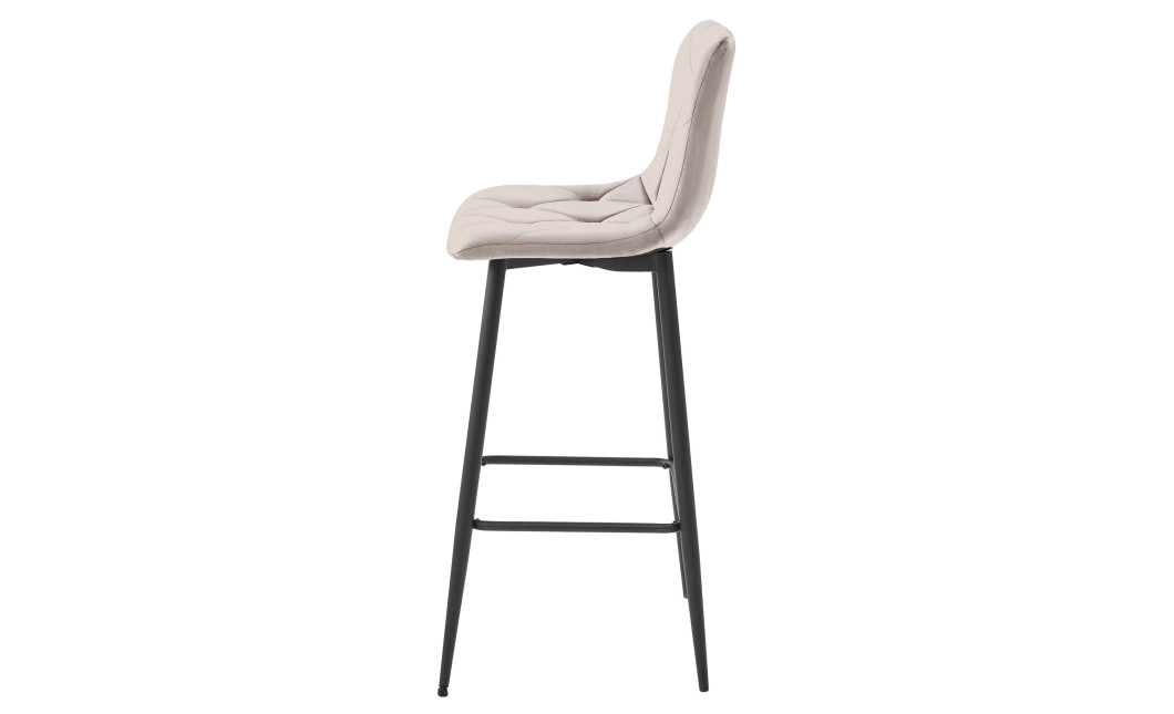 Barhocker NADO Samt Dunkelbeige/Schwarz (10039521)