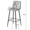 Barhocker NADO Samt Dunkelbeige/Schwarz (10039521)