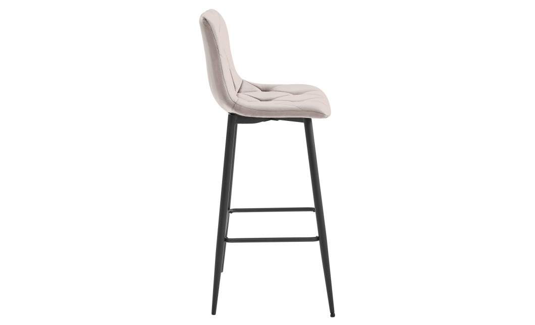 Barhocker NADO Samt Dunkelbeige/Schwarz (10039521)