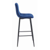 Barhocker NADO Samt Dunkelblau/Schwarz (10038471)