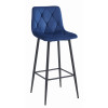 Barhocker NADO Samt Dunkelblau/Schwarz (10038471)