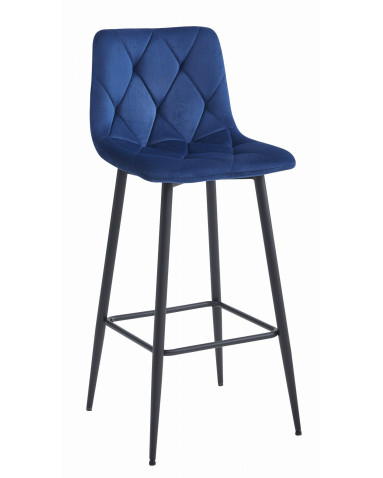 Barhocker NADO Samt Dunkelblau/Schwarz (10038471)