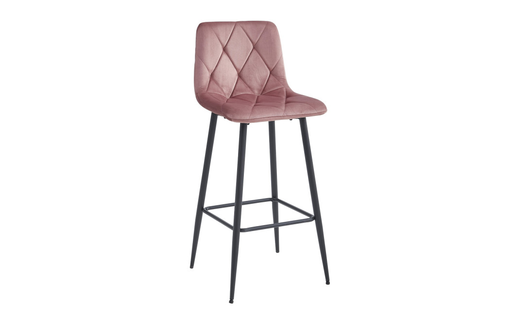 Barhocker NADO Samt Dunkelrosa/Schwarz (10038491)