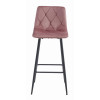 Barhocker NADO Samt Dunkelrosa/Schwarz (10038491)