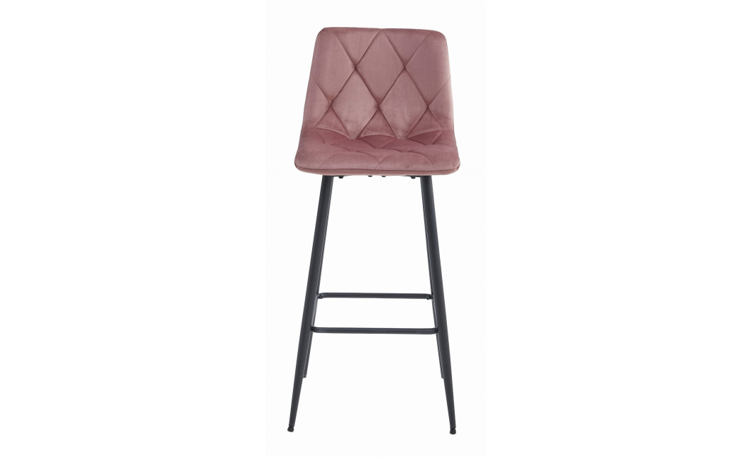 Barhocker NADO Samt Dunkelrosa/Schwarz (10038491)