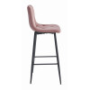 Barhocker NADO Samt Dunkelrosa/Schwarz (10038491)