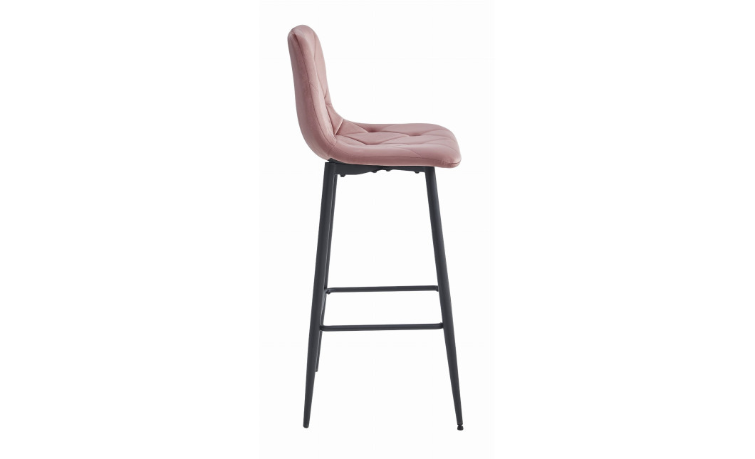 Barhocker NADO Samt Dunkelrosa/Schwarz (10038491)