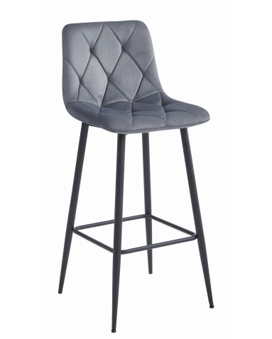 Barhocker NADO Samt Dunkelgrau/Schwarz (10038451)