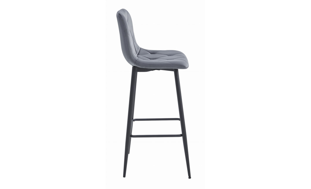 Barhocker NADO Samt Dunkelgrau/Schwarz (10038451)