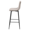 Barhocker POZZA Samt Dunkelbeige/Schwarz (10039581)