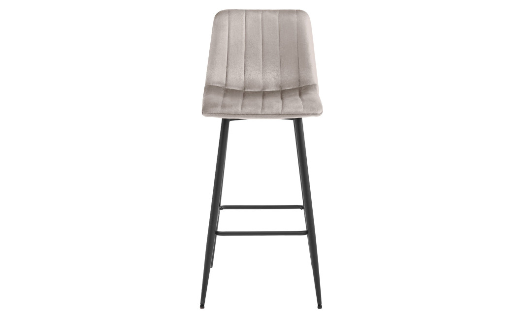 Barhocker POZZA Samt Dunkelbeige/Schwarz (10039581)