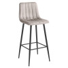 Barhocker POZZA Samt Dunkelbeige/Schwarz (10039581)