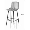 Barhocker POZZA Samt Dunkelblau/Schwarz (10038591)