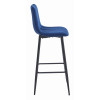 Barhocker POZZA Samt Dunkelblau/Schwarz (10038591)